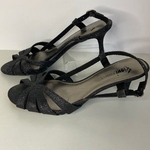 Fioni glitter slingback heels black 8